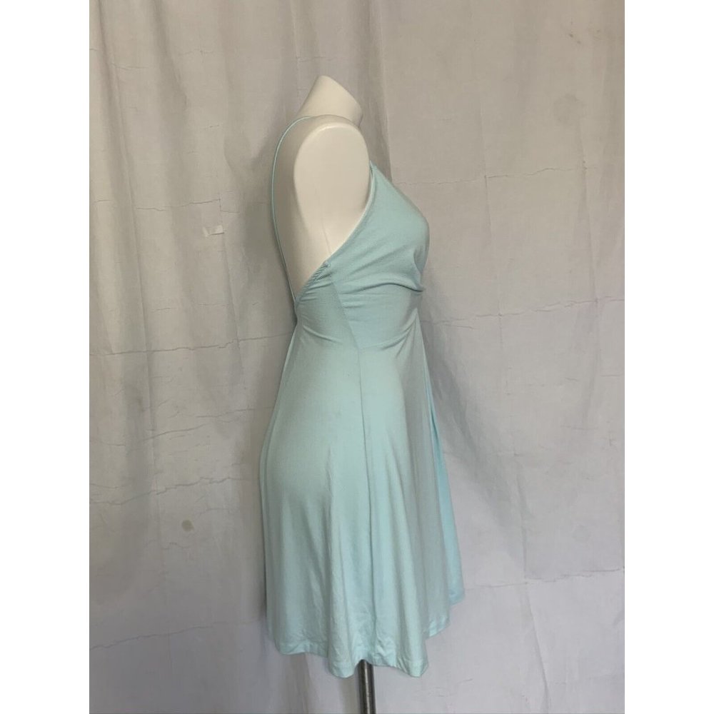 ASOS Fit Flare Dress Light Blue Size 6 Backless‎ Straps Summer Beach Knee Length - Picture 9 of 12
